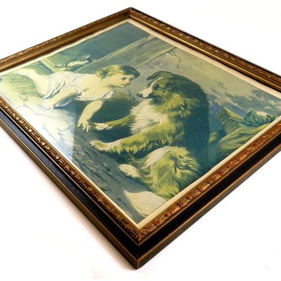 Can't You Talk Framed Litho Art Print Wilson Chemical Co 1920s Home Decor - Picture 3 of 5